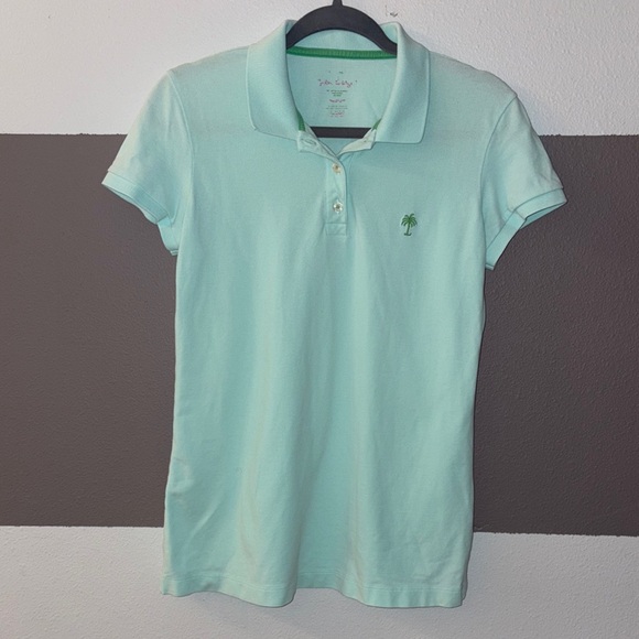 Lilly Pulitzer Mint Green Polo Shirt size Medium - Picture 2 of 10